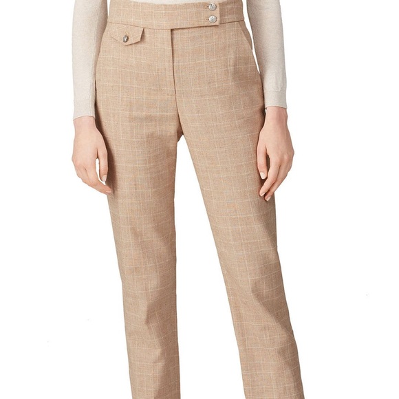 Veronica Beard Beige Renzo Cropped Pants